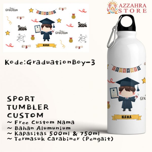 Tumbler Sport Custom Souvenir Free Nama Graduation Series - Image 7