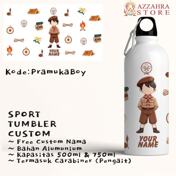 Botol Tumbler Custom Gift Sablon Souvenir + Box Pramuka - Image 2