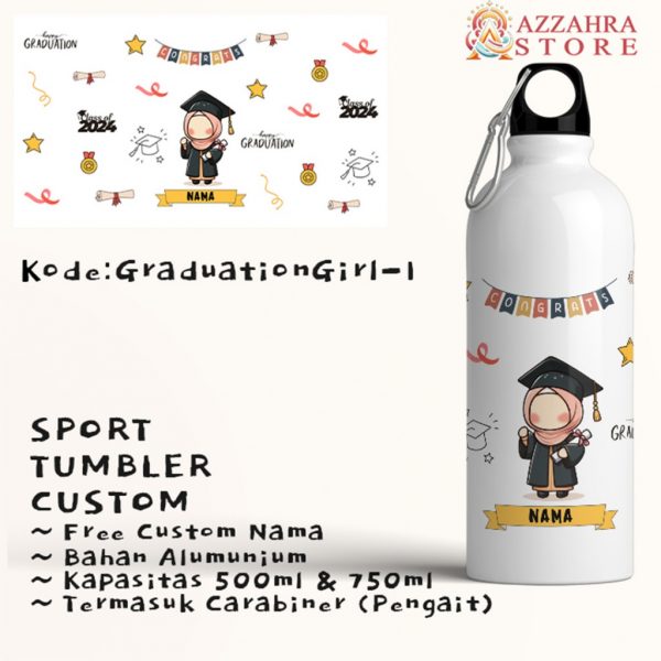 Tumbler Sport Custom Souvenir Free Nama Graduation Series - Image 6