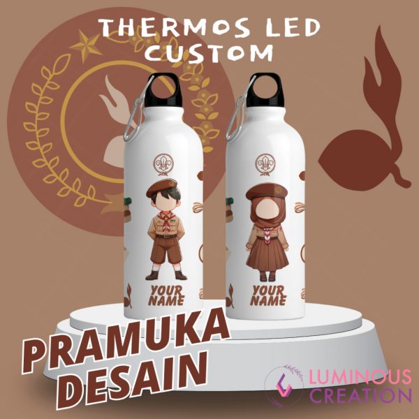 Botol Tumbler Custom Gift Sablon Souvenir + Box Pramuka