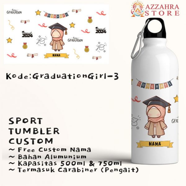 Tumbler Sport Custom Souvenir Free Nama Graduation Series - Image 4