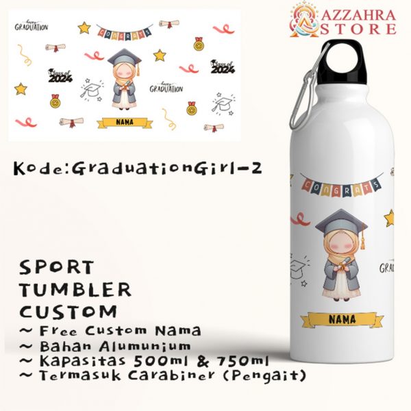 Tumbler Sport Custom Souvenir Free Nama Graduation Series - Image 3