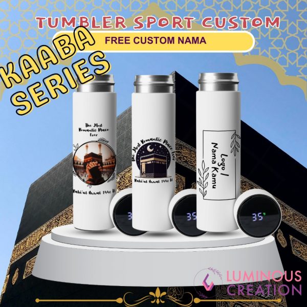 Tumbler Sport Custom Thermos LED Souvenir Free Nama Ka'bah Series (Umrah Haji) - Image 2