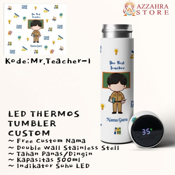 Tumbler Thermos LED Custom Souvenir Free Nama Teacher (Guru) Series - Image 7