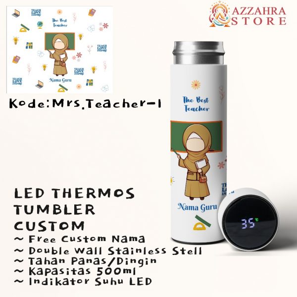 Tumbler Thermos LED Custom Souvenir Free Nama Teacher (Guru) Series - Image 6