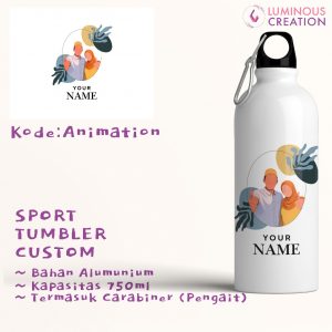 Custom Desain Tumbler Animasi Foto Bisa Satuan Special Tumbler Sport, LED, Niagara