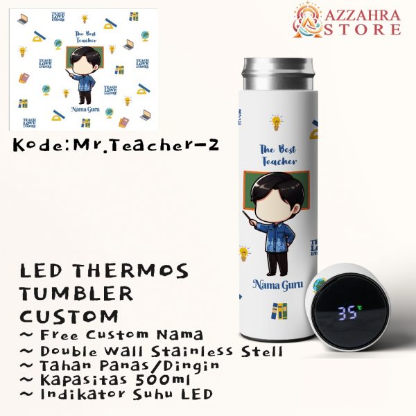 Tumbler Thermos LED Custom Souvenir Free Nama Teacher (Guru) Series - Image 5