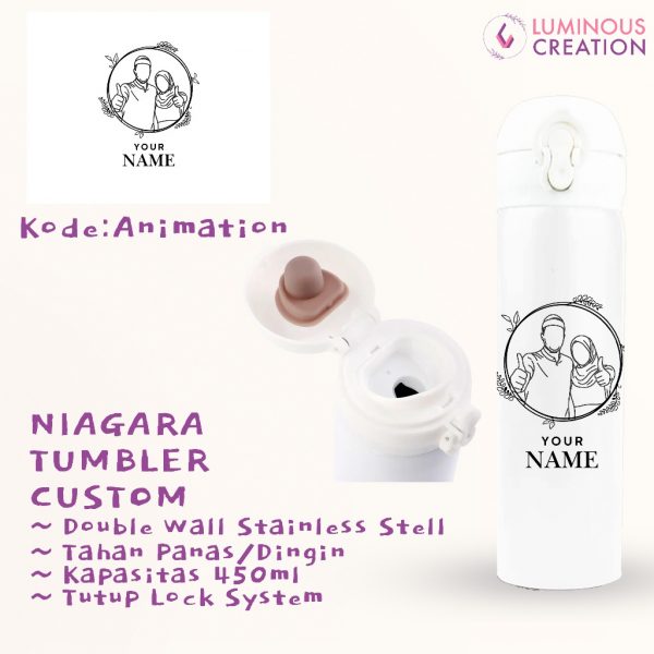 Custom Desain Tumbler Animasi Foto Bisa Satuan Special Tumbler Sport, LED, Niagara - Image 3