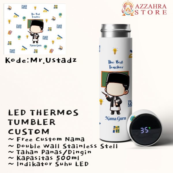 Tumbler Thermos LED Custom Souvenir Free Nama Teacher (Guru) Series - Image 3