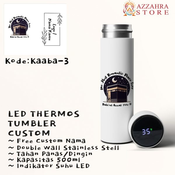 Tumbler Sport Custom Thermos LED Souvenir Free Nama Ka'bah Series (Umrah Haji) - Image 9