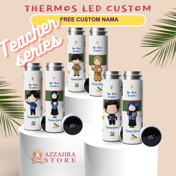Tumbler Thermos LED Custom Souvenir Free Nama Teacher (Guru) Series