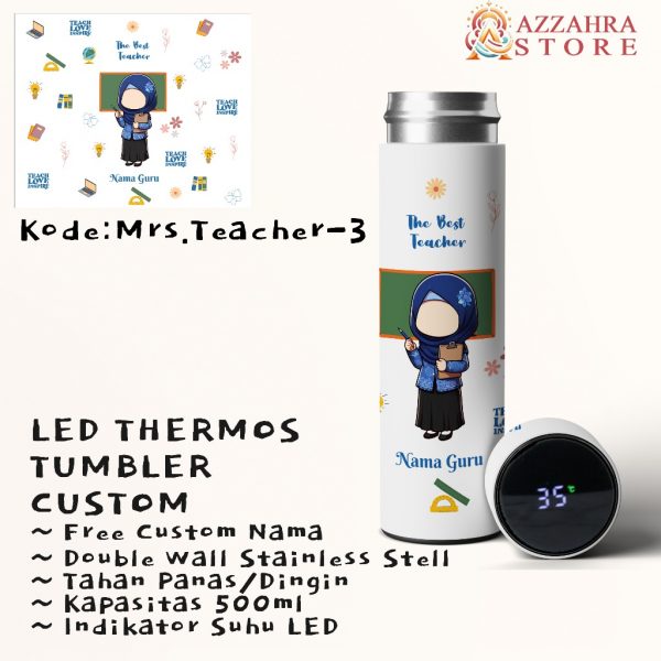Tumbler Thermos LED Custom Souvenir Free Nama Teacher (Guru) Series - Image 2