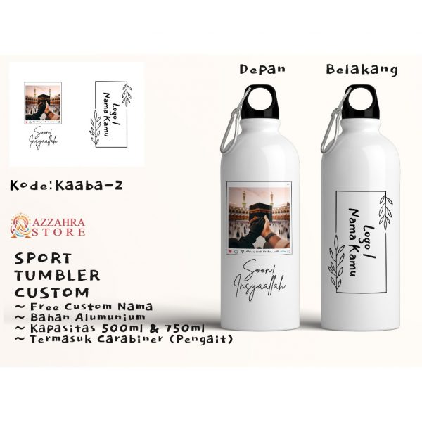 Tumbler Sport Custom Thermos LED Souvenir Free Nama Ka'bah Series (Umrah Haji) - Image 11