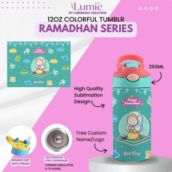 Lumiè Tumbler Anak Custom Ramadhan Series Free Tulis Nama 350ml - Image 8